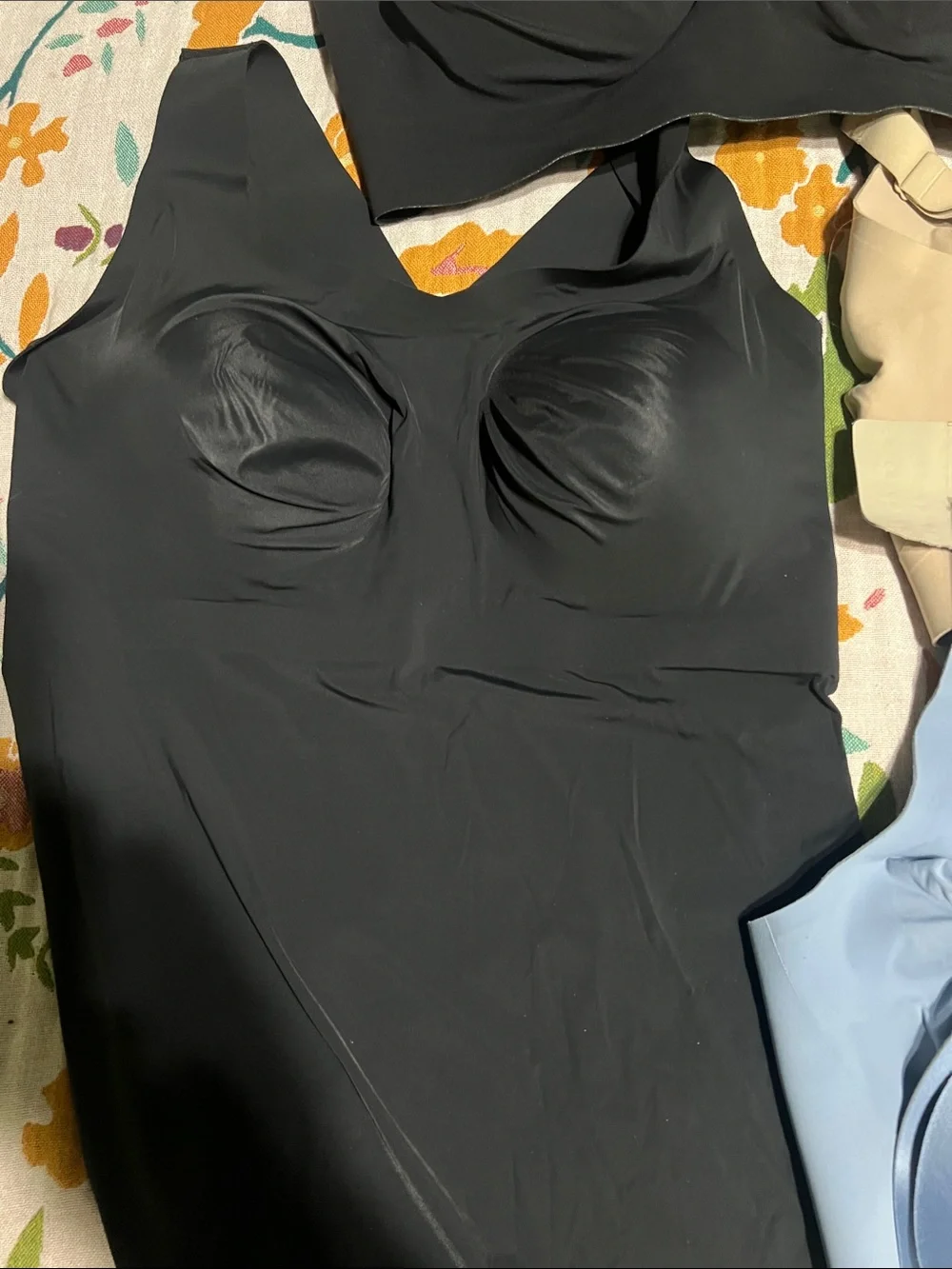 Seamless Wireless Maternity & Comfort Bras - Black, Light Blue, Nude
